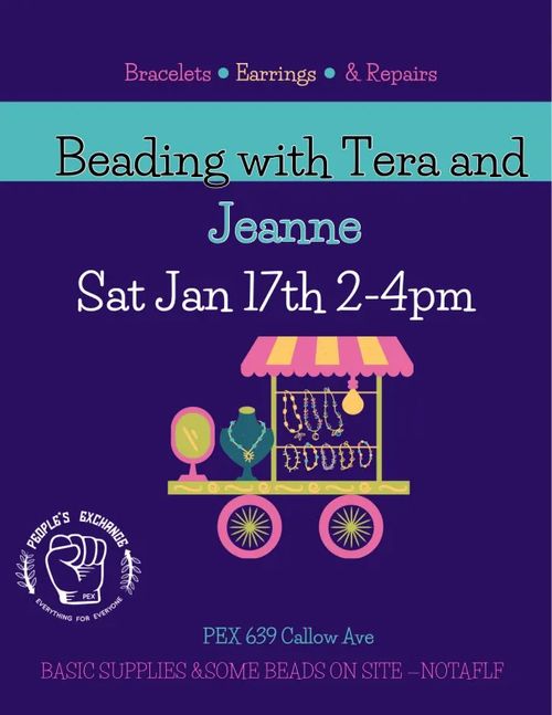 Beading with Tera and Jeanne