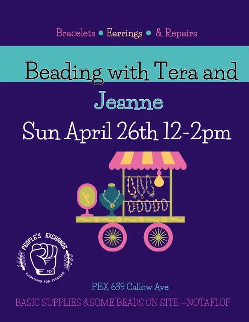 Beading with Tera and Jeanne