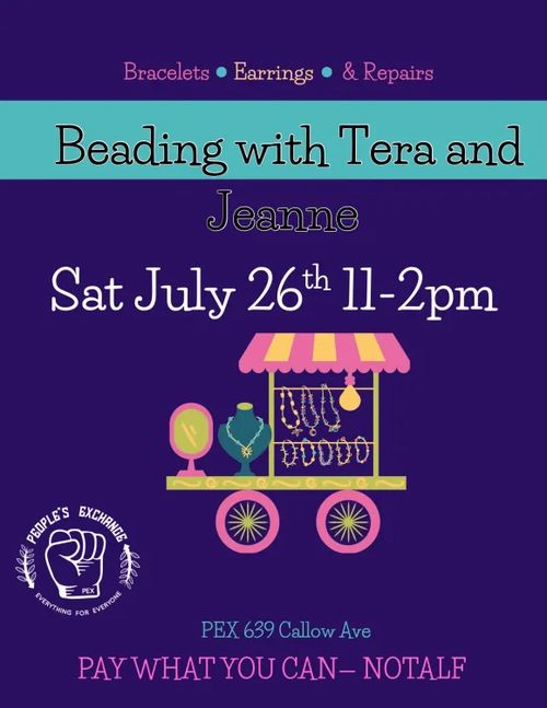 Beading with Tera and Jeanne